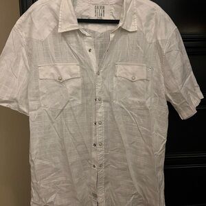 Calvin Klein Jeans White Casual Button Down Shirt